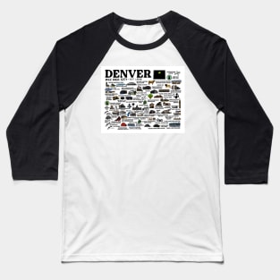 Denver Map Baseball T-Shirt